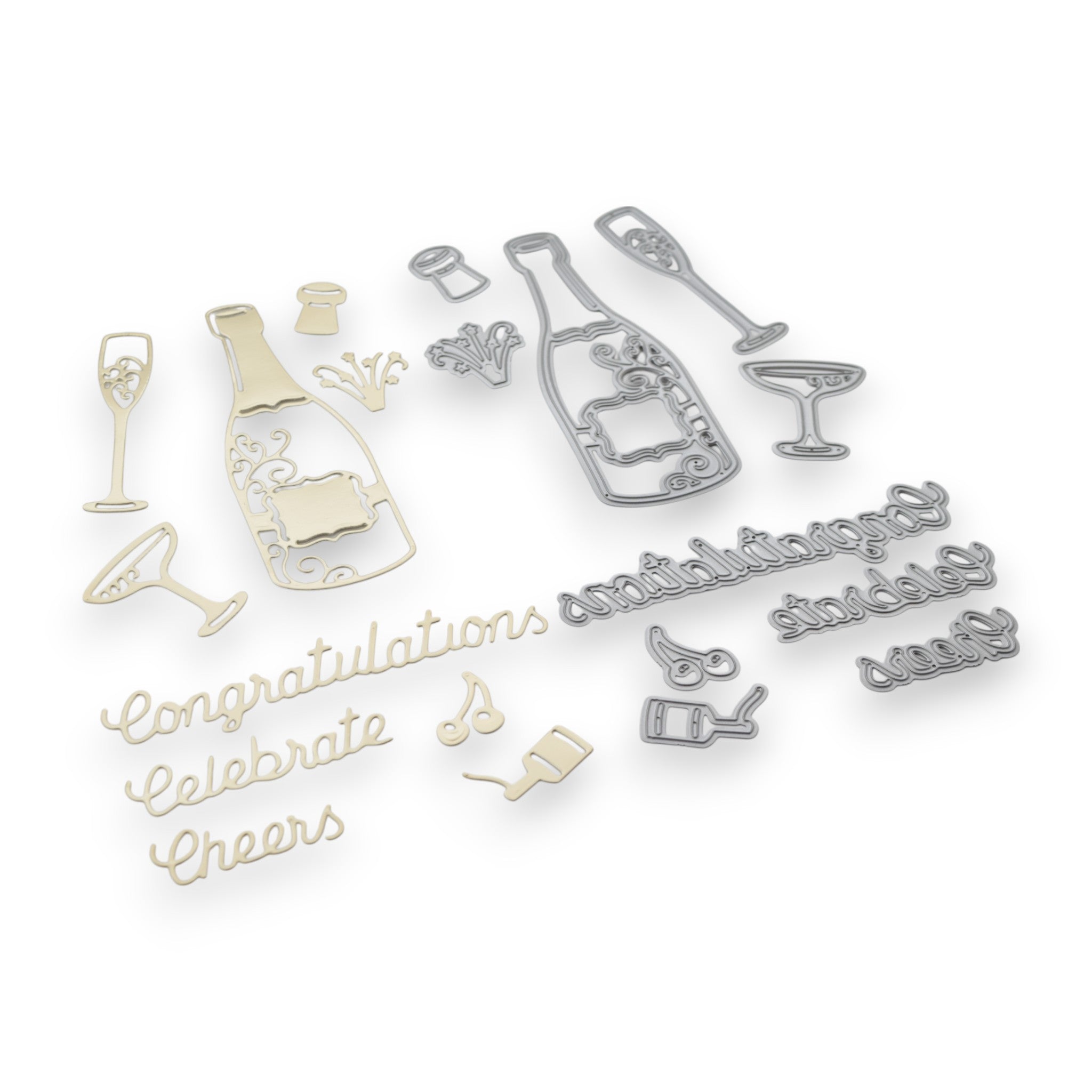 Champagne Flourish - Steel Cutting Die Set